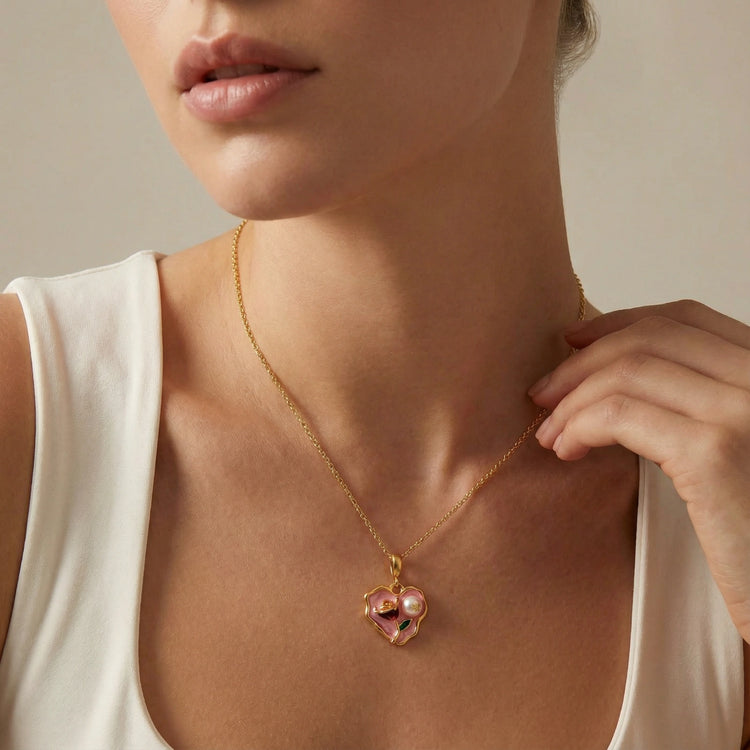 Rose Garden Heart Necklace