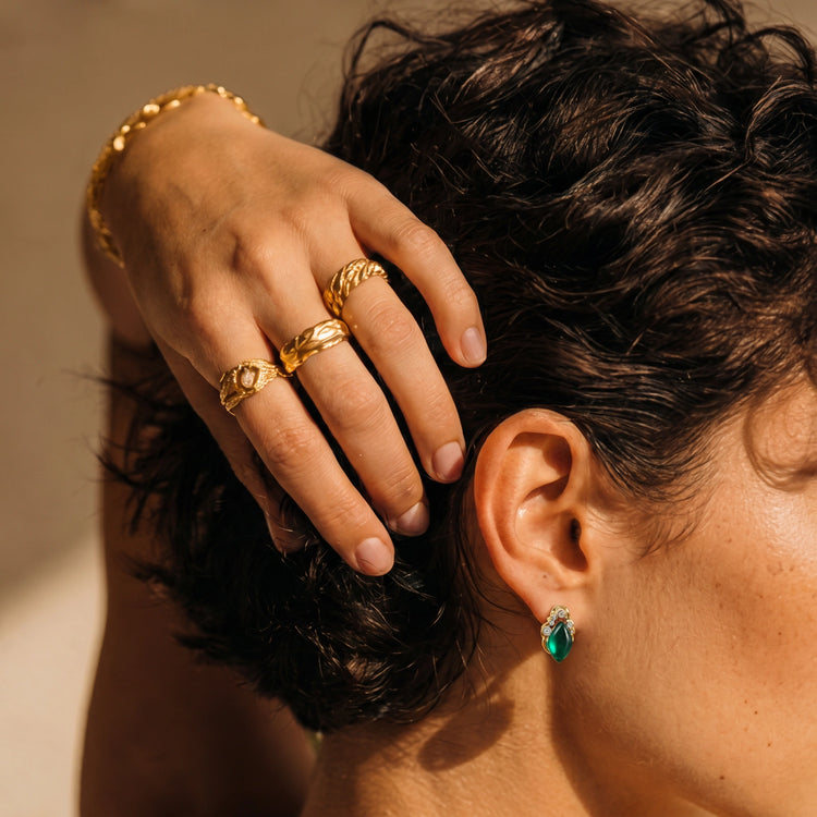 Emerald Mystique Studs